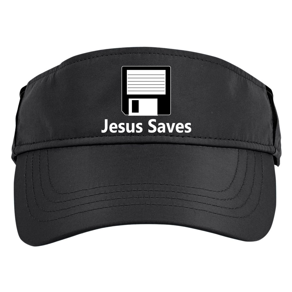 Jesus Saves Floppy Disk Adult Drive Performance Visor