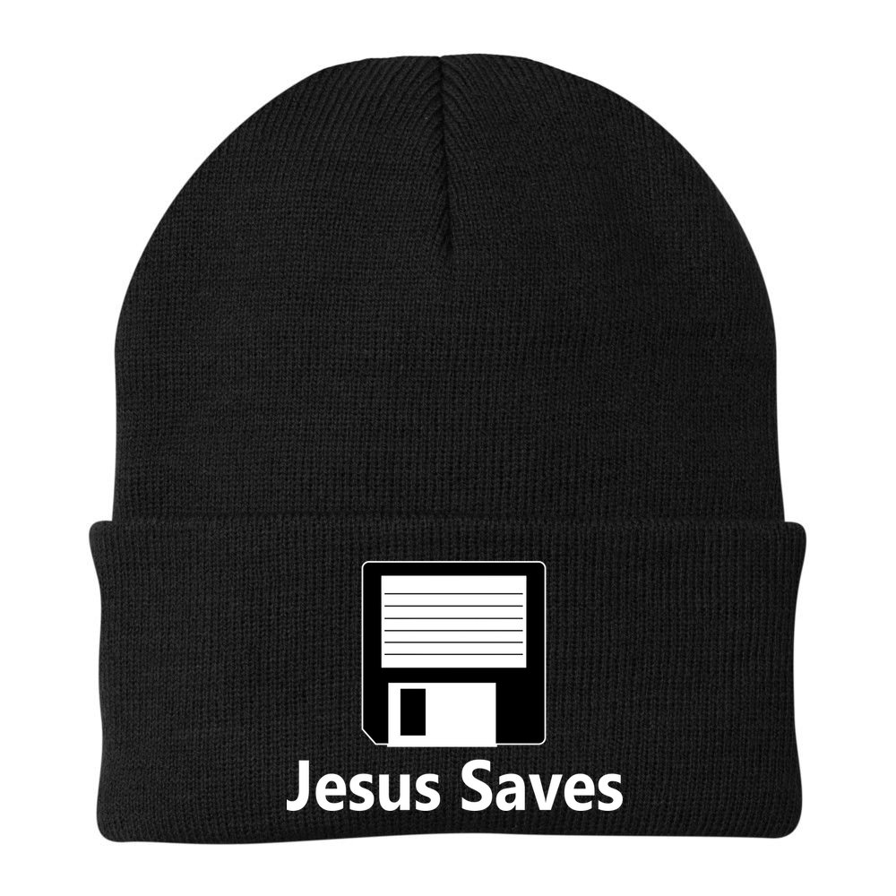 Jesus Saves Floppy Disk Beanie