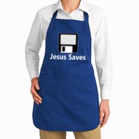 Jesus Saves Floppy Disk Apron