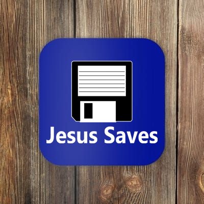 Jesus Saves Floppy Disk Coaster