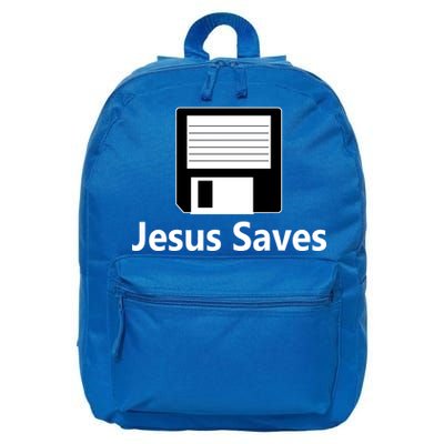 Jesus Saves Floppy Disk 16 in Basic Backpack