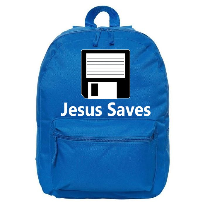 Jesus Saves Floppy Disk 16 in Basic Backpack