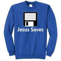 Jesus Saves Floppy Disk Tall Sweatshirt