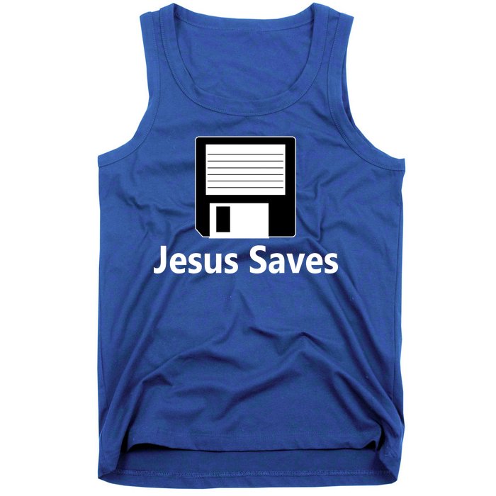 Jesus Saves Floppy Disk Tank Top