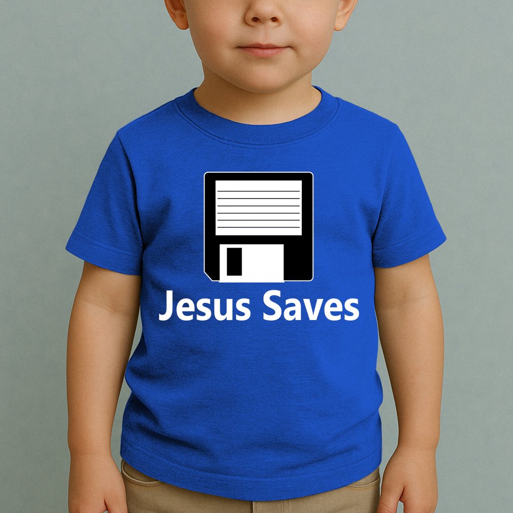Jesus Saves Floppy Disk Toddler T-Shirt