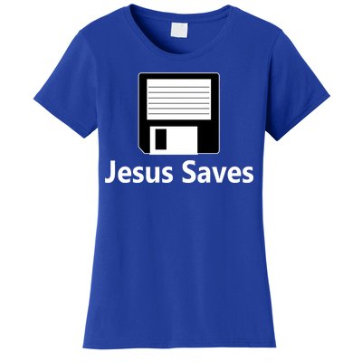 Jesus Saves Floppy Disk Women's T-Shirt