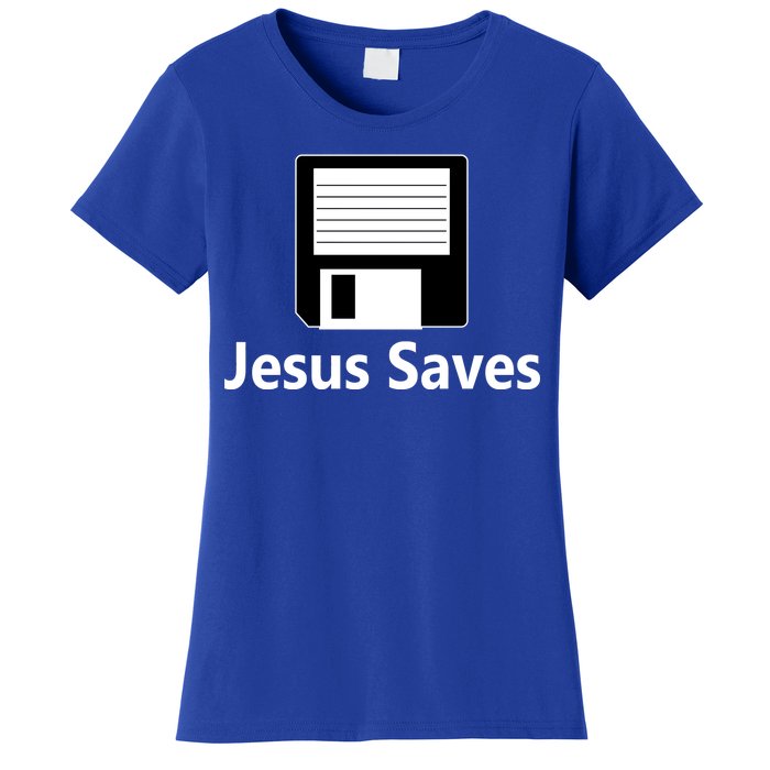 Jesus Saves Floppy Disk Women's T-Shirt