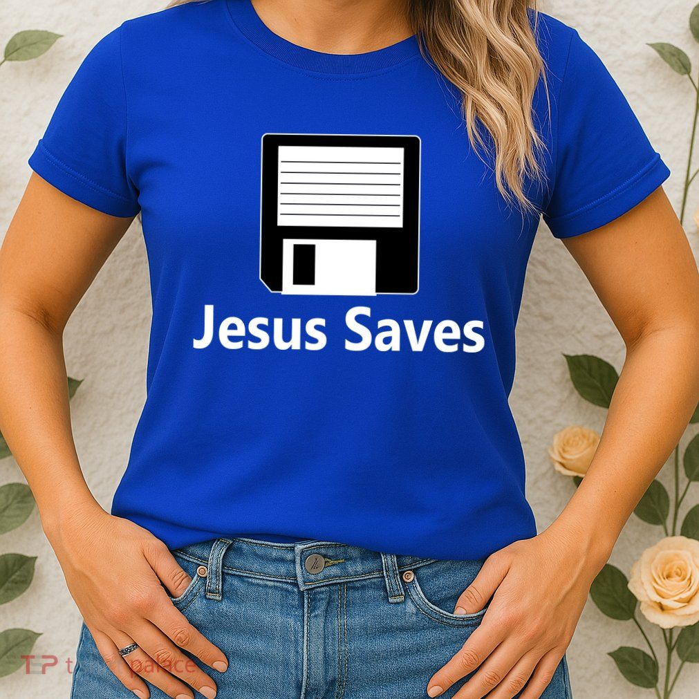 Jesus Saves Floppy Disk Women's T-Shirt