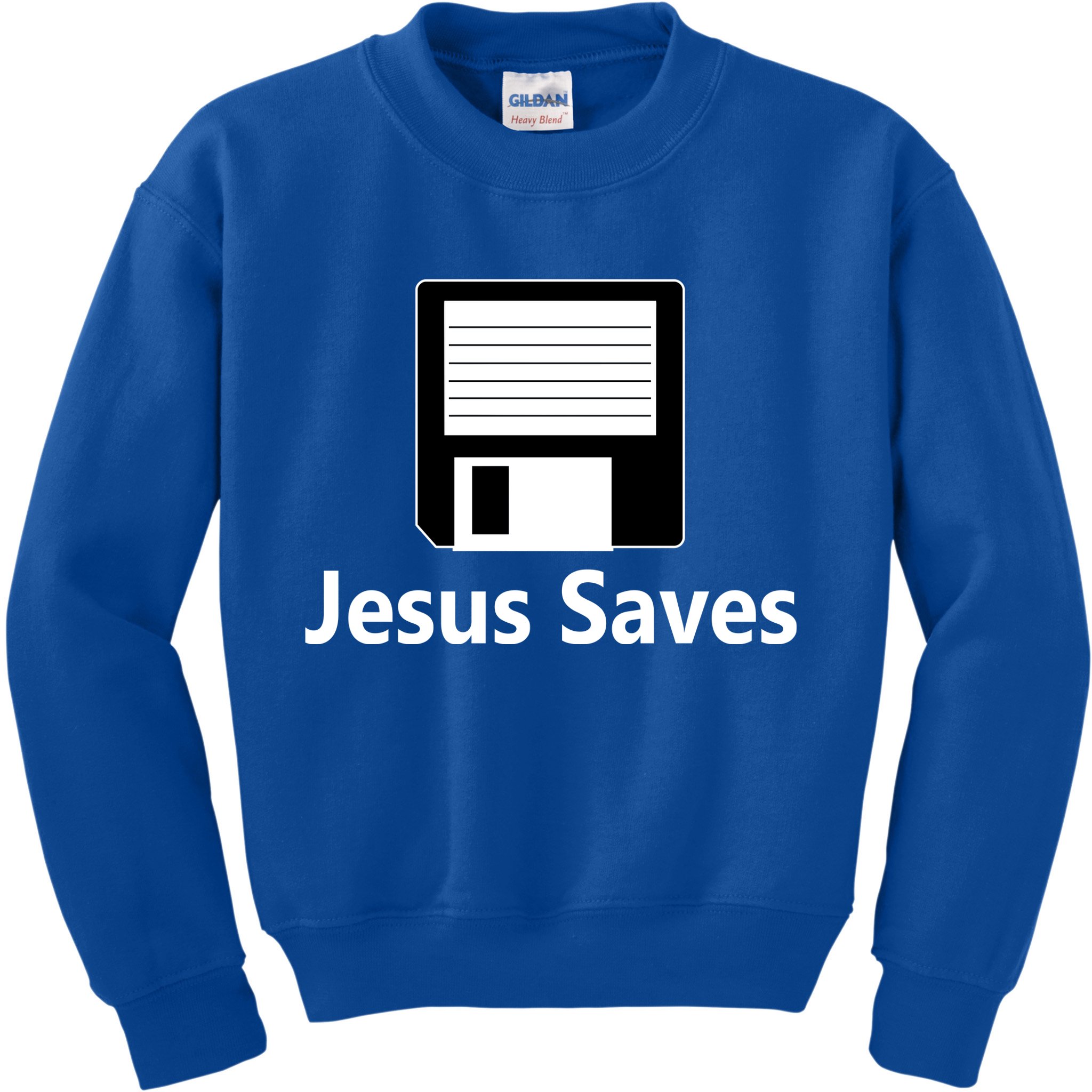 Jesus Saves Floppy Disk Kids Sweatshirt