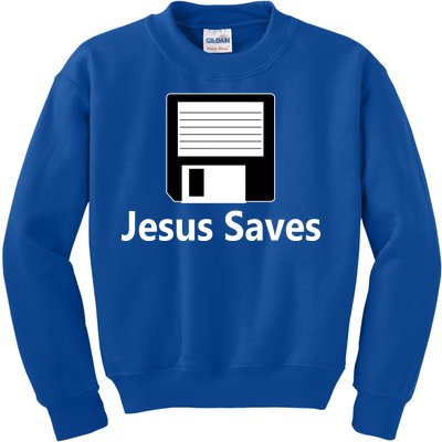 Jesus Saves Floppy Disk Kids Sweatshirt