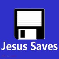 Jesus Saves Floppy Disk Zip Tote Bag