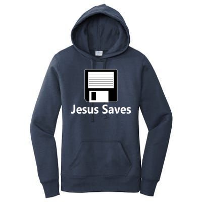 Jesus Saves Floppy Disk Women's Pullover Hoodie