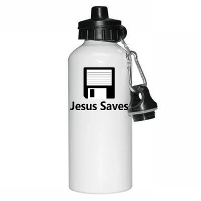 Jesus Saves Floppy Disk Aluminum Water Bottle