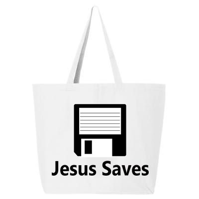 Jesus Saves Floppy Disk 25L Jumbo Tote