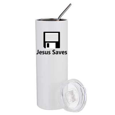 Jesus Saves Floppy Disk Stainless Steel Tumbler