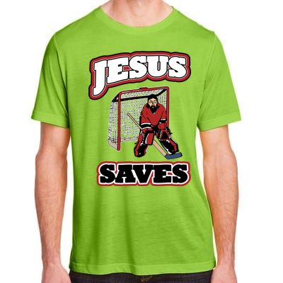 Jesus Saves Hockey Goalie Adult ChromaSoft Performance T-Shirt