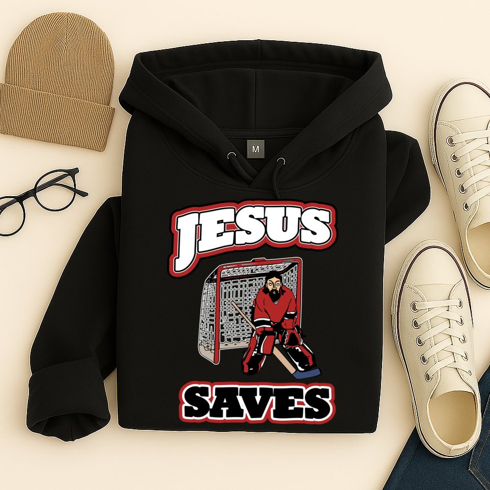 Jesus Saves Hockey Goalie Hoodie
