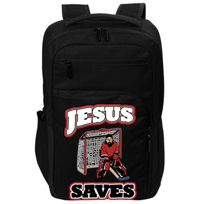 Jesus Saves Hockey Goalie Impact Tech Backpack