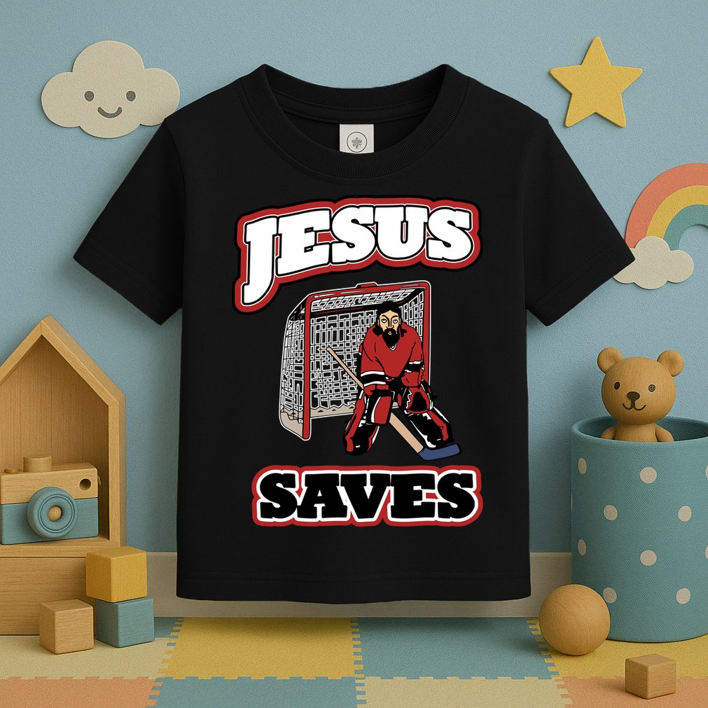 Jesus Saves Hockey Goalie Toddler T-Shirt