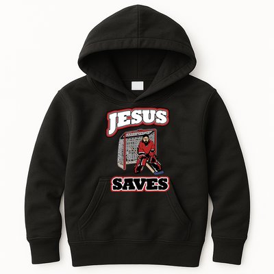 Jesus Saves Hockey Goalie Kids Hoodie