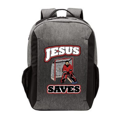 Jesus Saves Hockey Goalie Vector Backpack