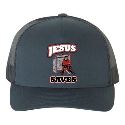 Jesus Saves Hockey Goalie Yupoong Adult 5-Panel Trucker Hat