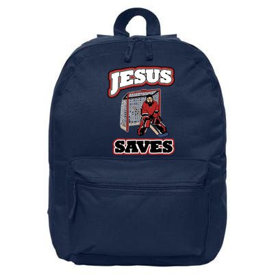 Jesus Saves Hockey Goalie 16 in Basic Backpack