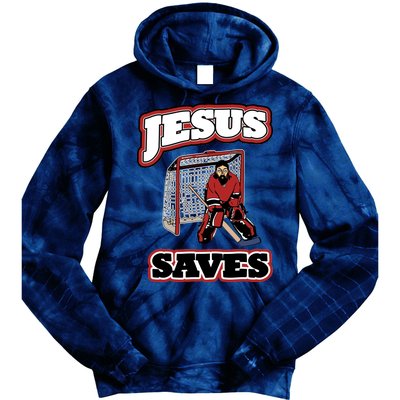 Jesus Saves Hockey Goalie Tie Dye Hoodie