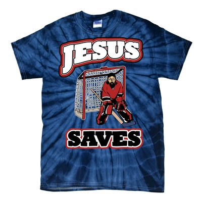 Jesus Saves Hockey Goalie Tie-Dye T-Shirt