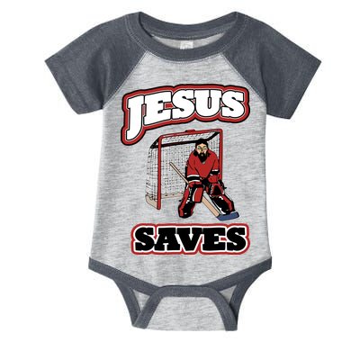 Jesus Saves Hockey Goalie Infant Baby Jersey Bodysuit