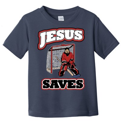 Jesus Saves Hockey Goalie Toddler T-Shirt