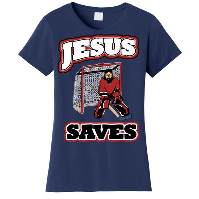 Jesus Saves Hockey Goalie Women's T-Shirt