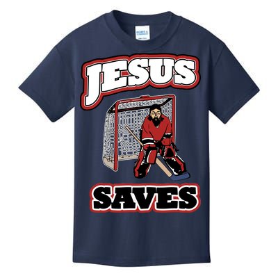 Jesus Saves Hockey Goalie Kids T-Shirt