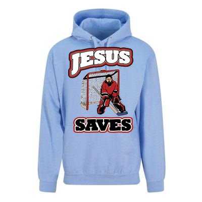 Jesus Saves Hockey Goalie Unisex Surf Hoodie