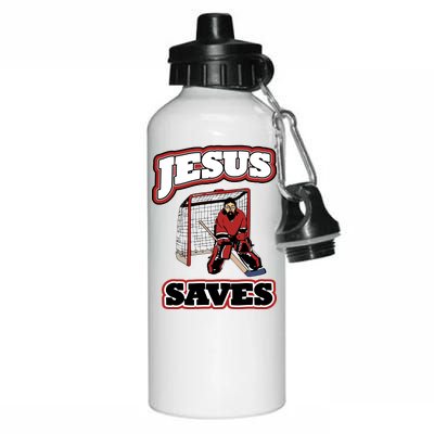 Jesus Saves Hockey Goalie Aluminum Water Bottle