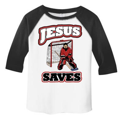 Jesus Saves Hockey Goalie Toddler Fine Jersey T-Shirt