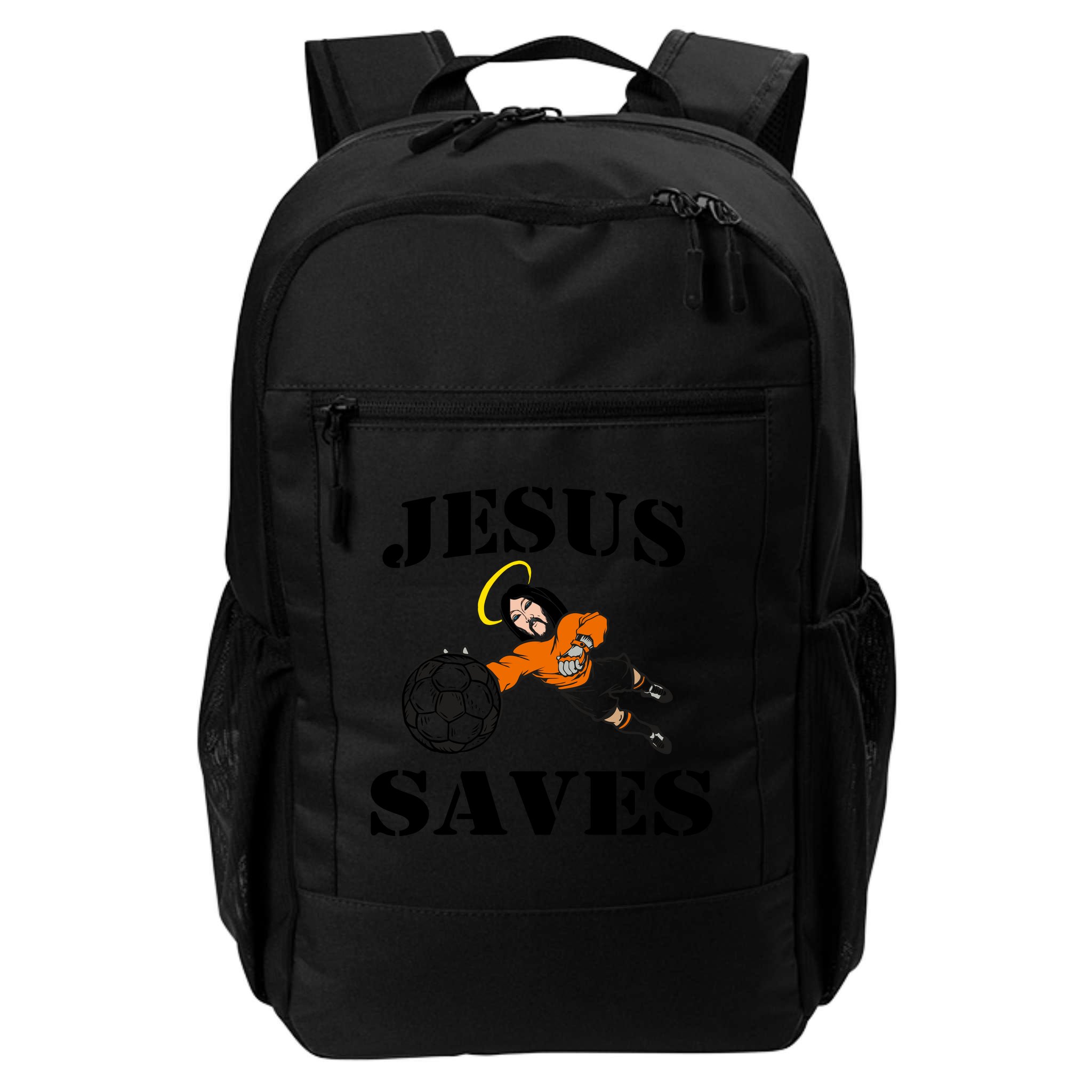 Jesus Saves Soccer Goalie Backpack