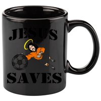 Jesus Saves Soccer Goalie 11oz C Handle Ceramic Mug