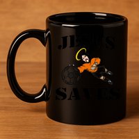 Jesus Saves Soccer Goalie 11oz C Handle Ceramic Mug