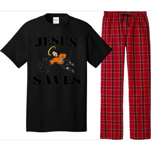 Jesus Saves Soccer Goalie Pajama Set