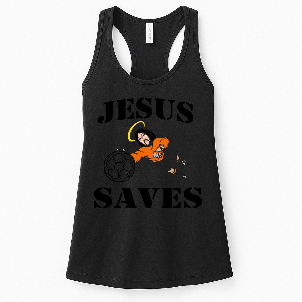 Jesus Saves Soccer Goalie Womens Tank Top