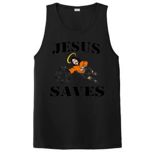 Jesus Saves Soccer Goalie PosiCharge Competitor Tank