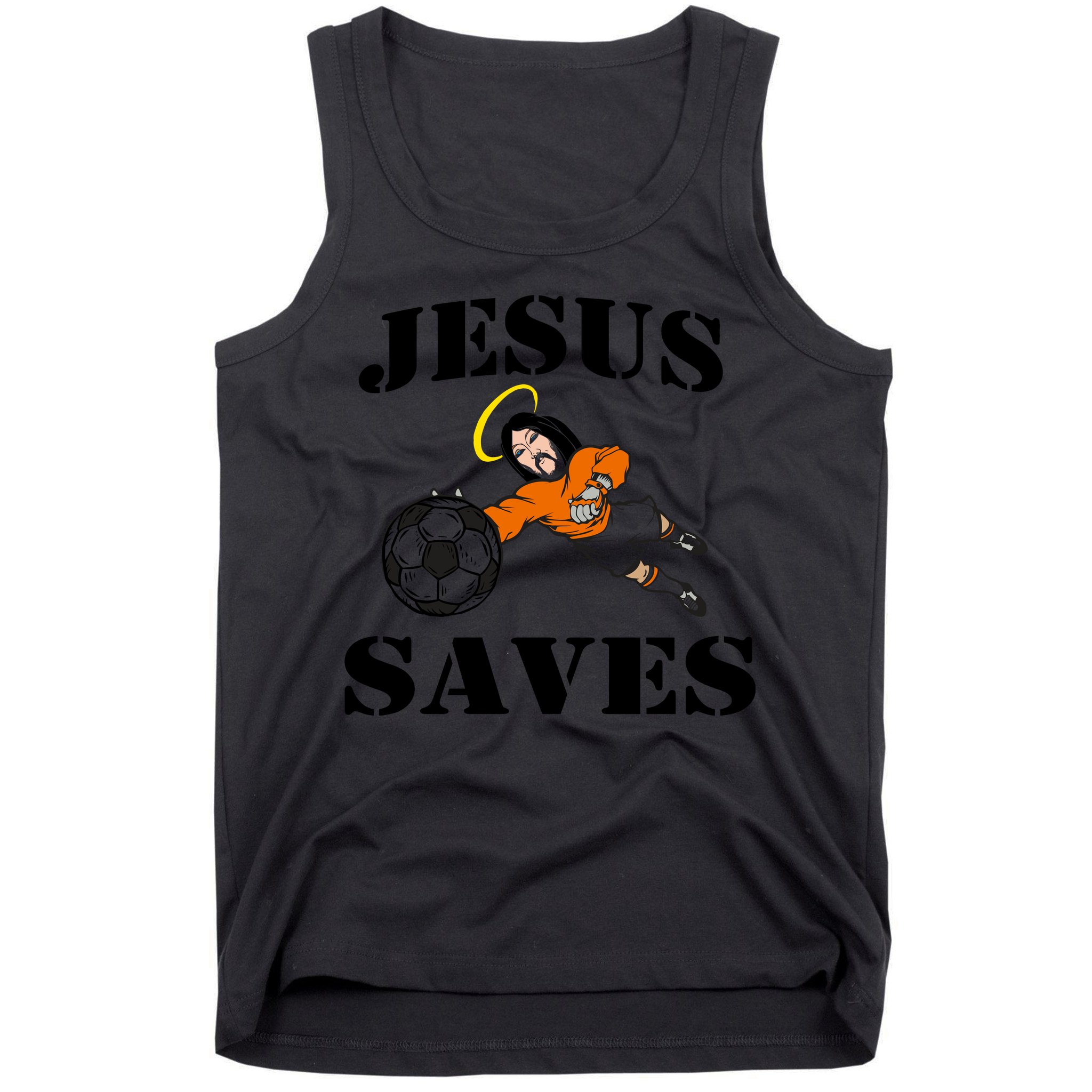 Jesus Saves Soccer Goalie Tank Top