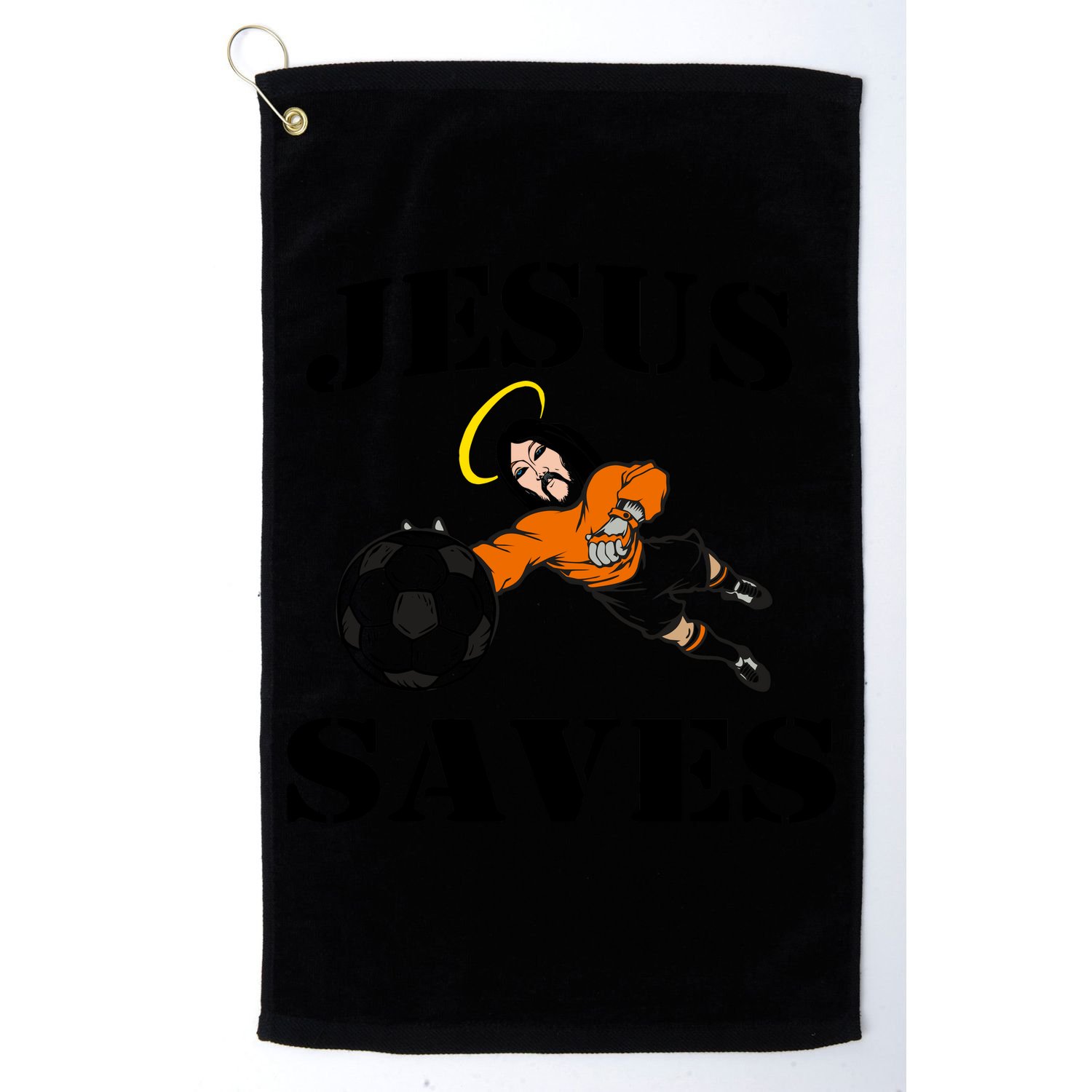 Jesus Saves Soccer Goalie Golf Towel