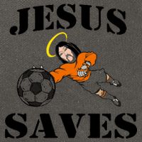Jesus Saves Soccer Goalie Cotton Canvas Backpack