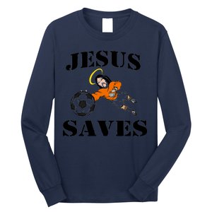 Jesus Saves Soccer Goalie Long Sleeve Shirt