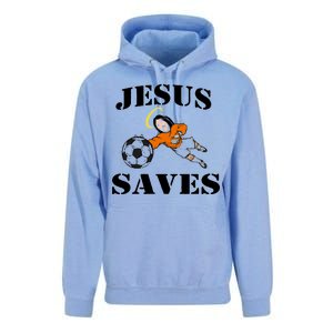 Jesus Saves Soccer Goalie Unisex Surf Hoodie