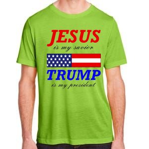 Jesus Savior Trump President Adult ChromaSoft Performance T-Shirt