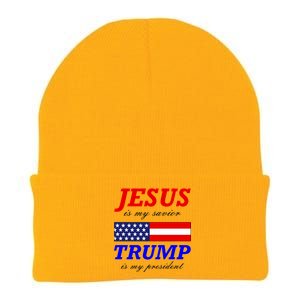 Jesus Savior Trump President Knit Cap Winter Beanie