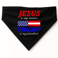 Jesus Savior Trump President USA-Made Doggie Bandana
